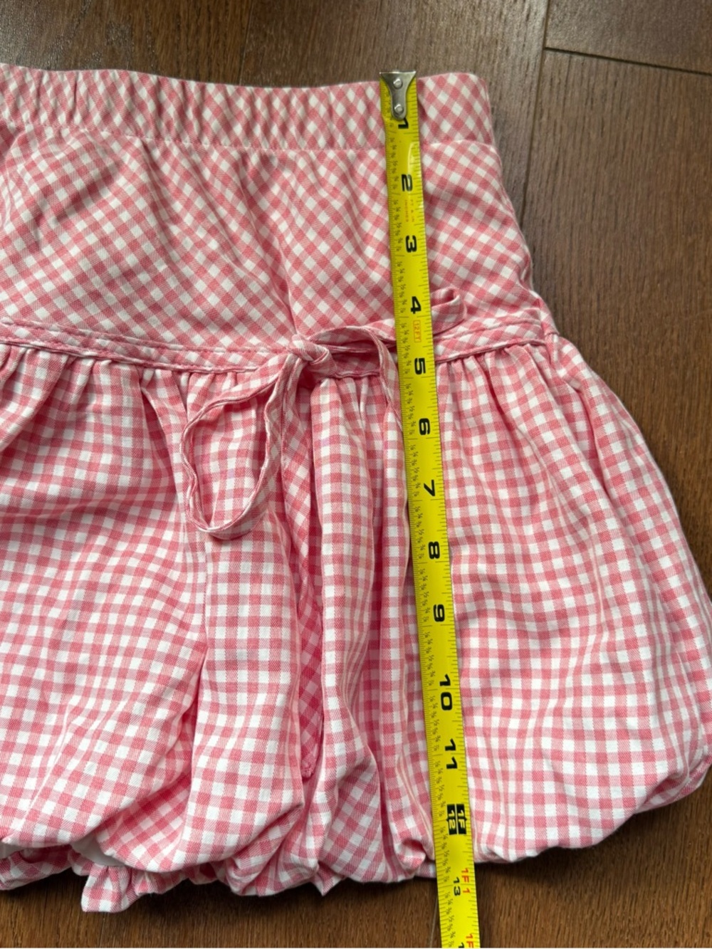 Pink Gingham Bubble Mini Skort - Picture 8 of 8
